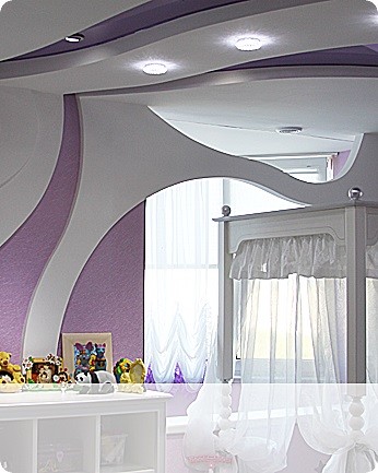 Натяжные потолки многоуровневые для детской Луч натяжные потолки